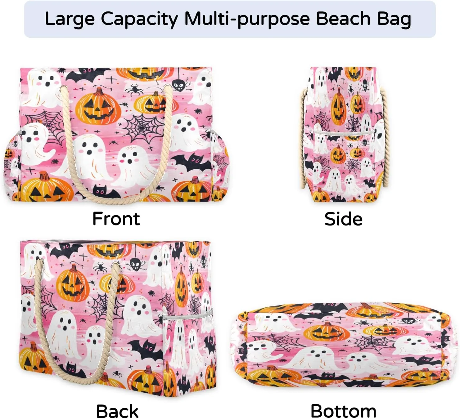 Tote Beach Bag for Women Large Zipper Beach Bags Waterproof Sandproof Lighthouse Gym Swim Pool Travel Bag