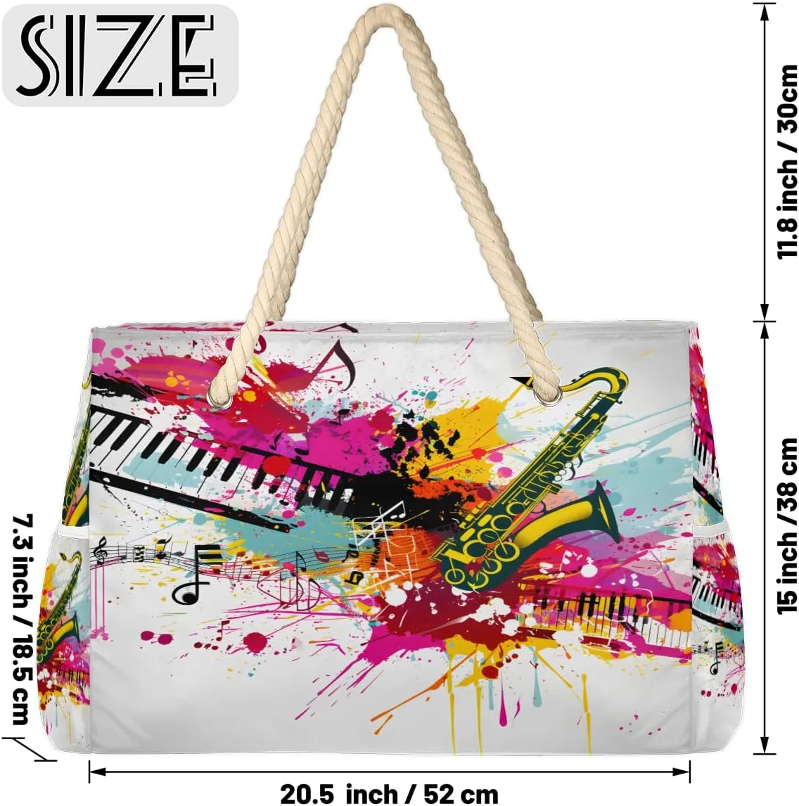 Tote Beach Bag for Women Large Zipper Beach Bags Waterproof Sandproof Lighthouse Gym Swim Pool Travel Bag