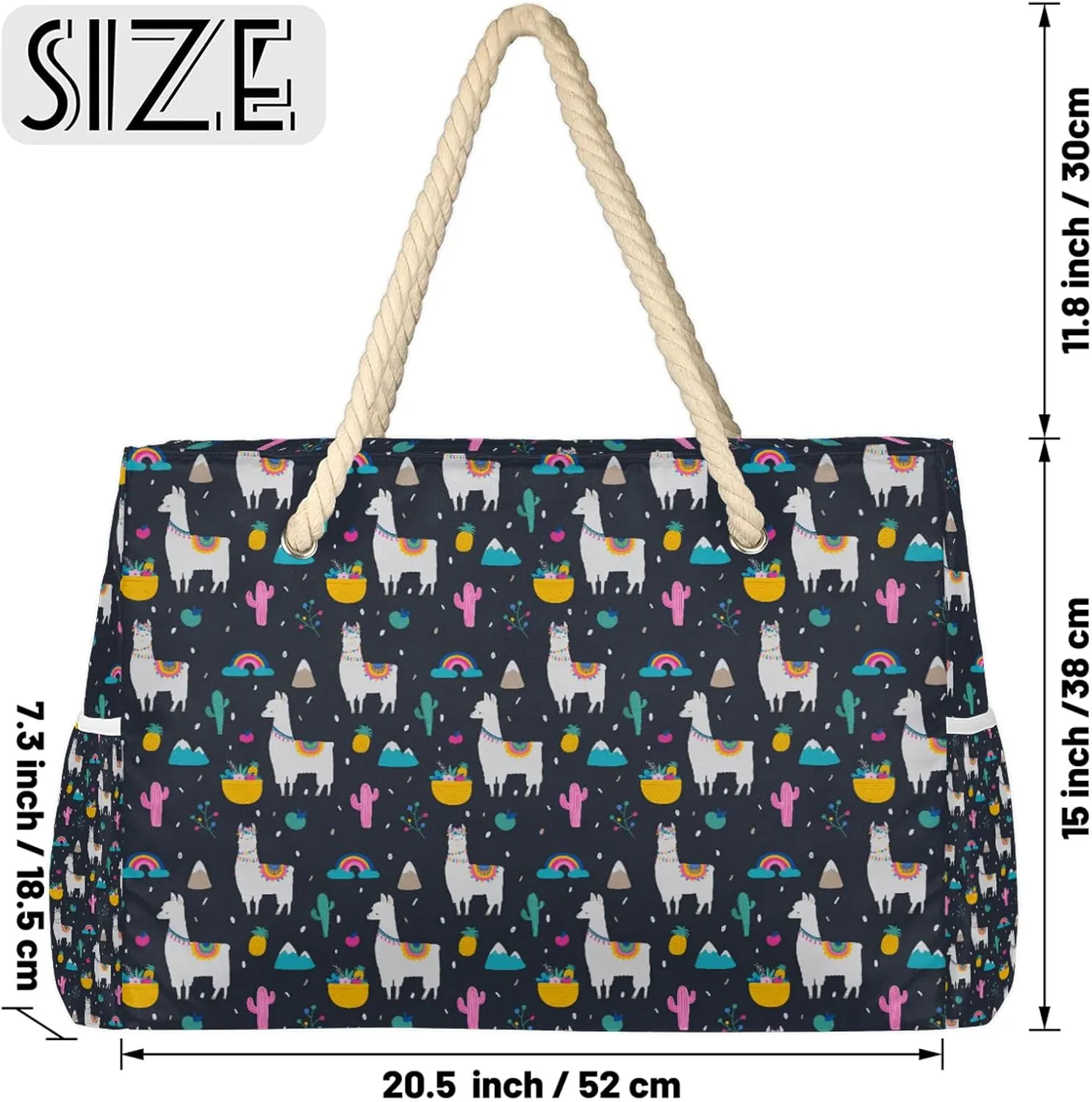 Tote Beach Bag for Women with Zipper Large Waterproof Sandproof Swim Pool Bag