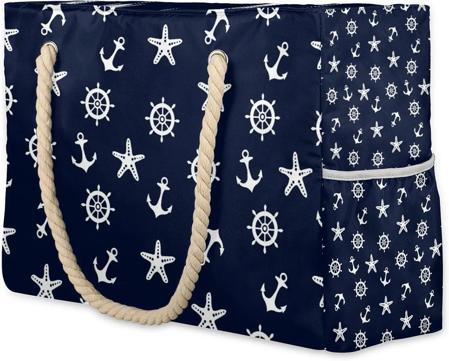 Tote Beach Bag for Women with Zipper Large Waterproof Sandproof Swim Pool Bag