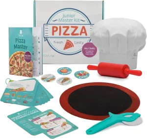 Tovla Jr. Ultimate Real Pizza Cooking Kit for Kids – Fun DIY Baking Set, STEM Activity for Ages 4 , Visual Learning Pizza Tools, Great Gift for Young Chefs