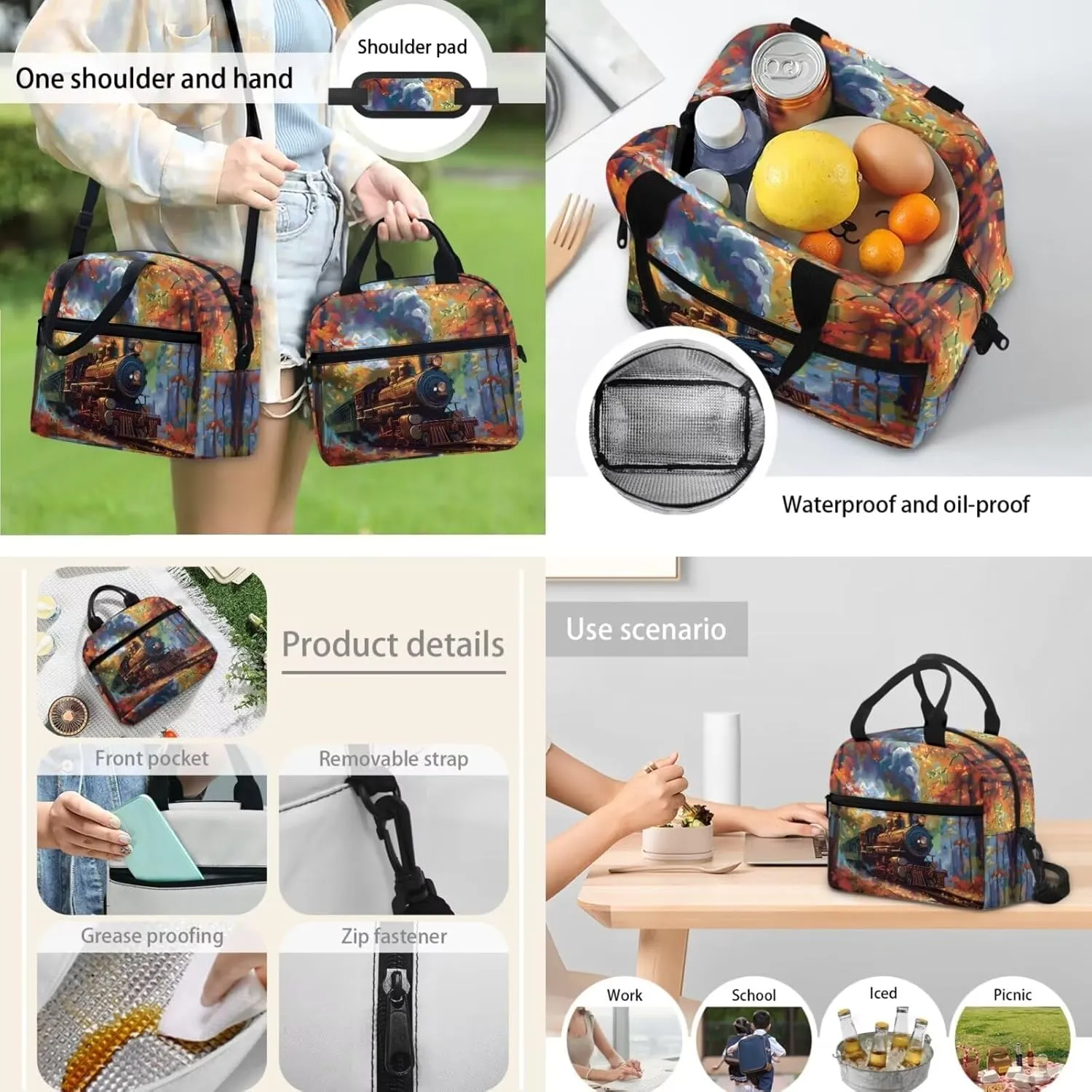Train Kids Backpack for School Girls 4th Grade Preschool Elementary Middle School Bag Student Bookbag Cool School Supplies Set for Boys Teens with Lunch Bag Pencil Case Water Bottle Holder