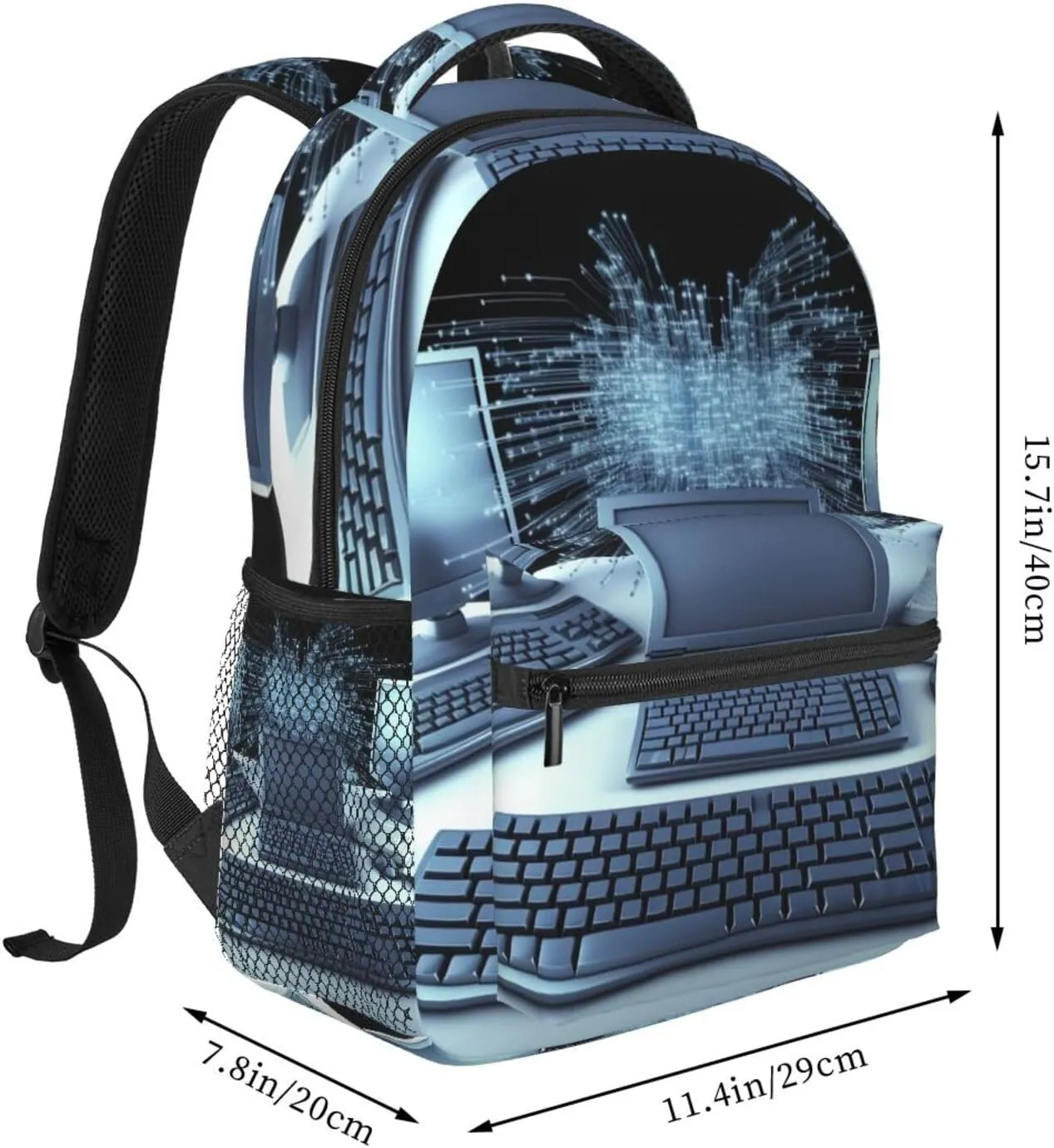 Travel Backpack for Women Men Casual Carry On Back Pack Cute Penguin 15.6inch Laptop Backpack