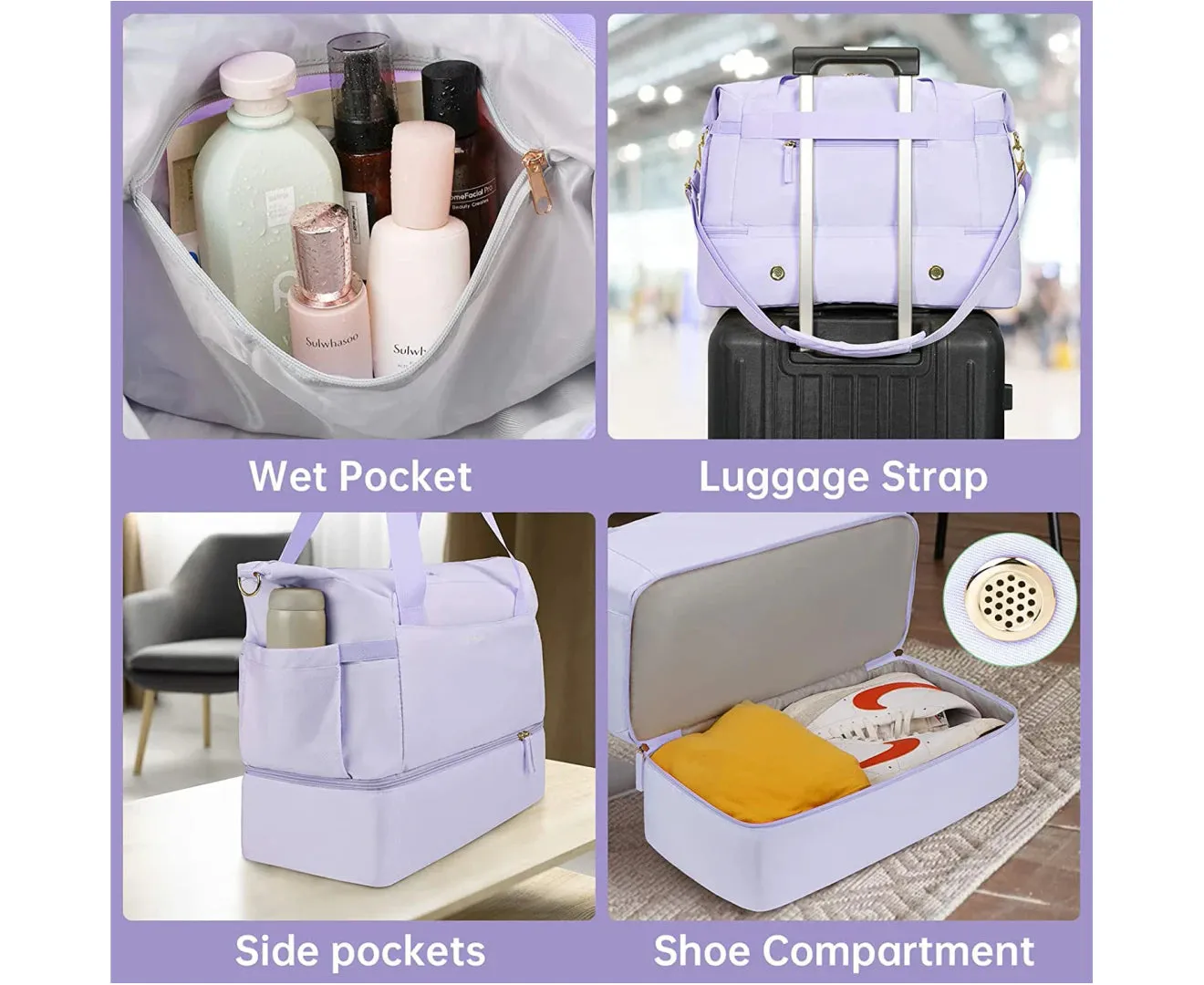 Travel Bag Duffel Bag Weekender Bag Overnight Bag Sport Bag Gym Bag