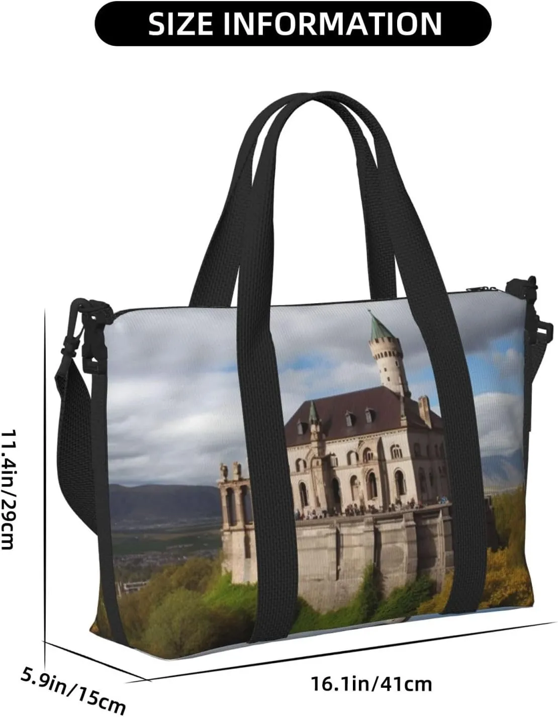 Travel Duffle Bag Weekender Bags for Men Women Adjustable Large Capacity Weekender Overnight Bag Carry On Tote Bags Waterproof Sport Gym Bag for Travel Yoga, Historical Monuments of Armenia, One Size