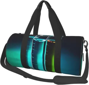 Travel Duffle Bag Weekender Bags for Men Women with Shoe Compartment Large Capacity Weekender Overnight Bag Chemistry Test Tube Carry On Tote Bags Sport Gym Bag for Travel Yoga, Black, One Size