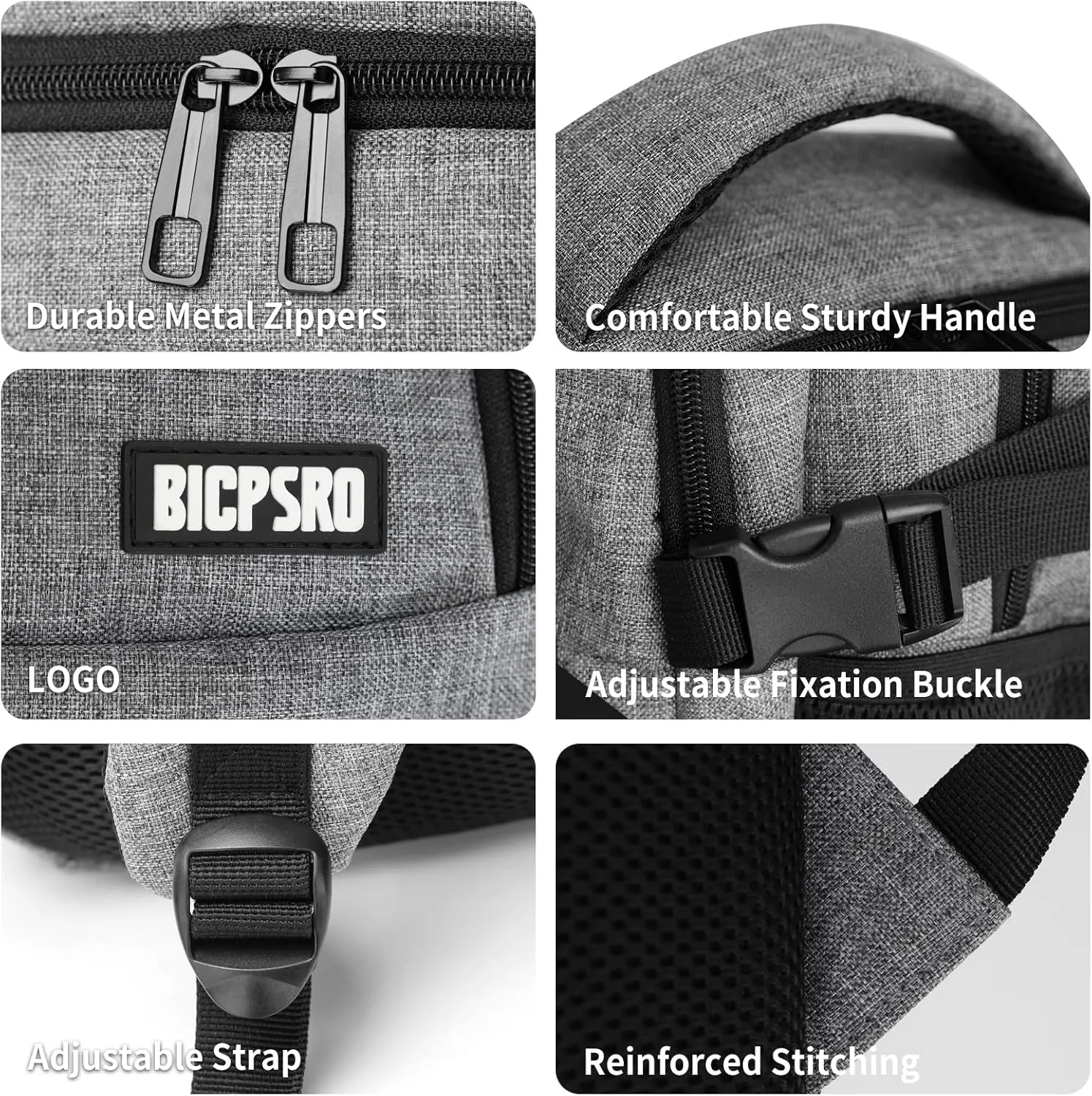 Travel Laptop Backpack for Men Women, School Backpack for Boys Girls Teens, 15.6 Inch Work Business Backpack with USB Charging Port, Water Resistant College Computer Bookbag Mochilas, Grey