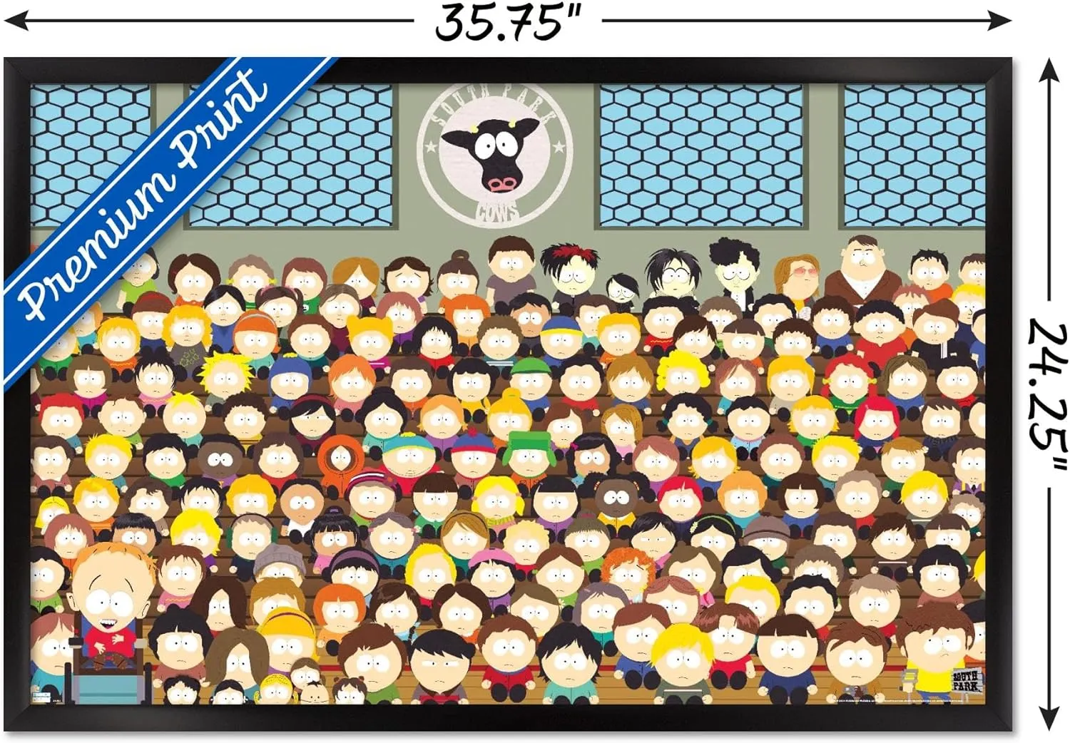 Trends International South Park - School Wall Poster, 34L x 22.4W, Black Framed Version
