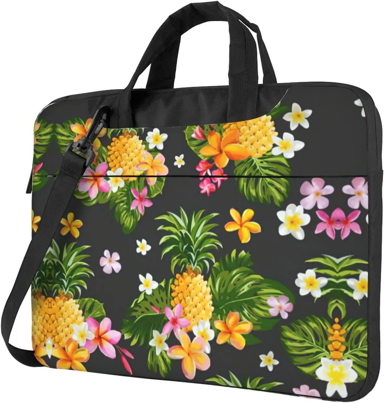Tropical Pineapple Hawaiian Laptop Bag - Shockproof & Stylish Laptop Handbag For Unique And Safe Laptop Transportation