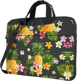 Tropical Pineapple Hawaiian Laptop Bag - Shockproof & Stylish Laptop Handbag For Unique And Safe Laptop Transportation