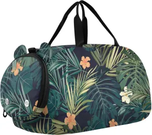 Tropical Plants Hibiscus Flowers Duffel Bags for Boys Small Gym Bags for Teens Dance Bag for Girls