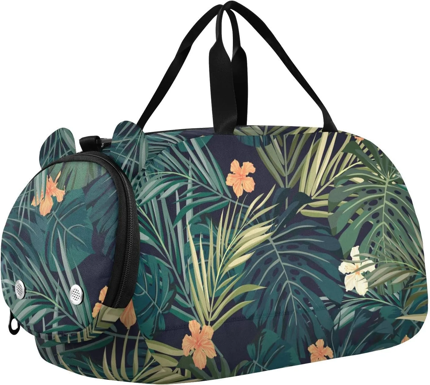 Tropical Plants Hibiscus Flowers Duffel Bags for Boys Small Gym Bags for Teens Dance Bag for Girls