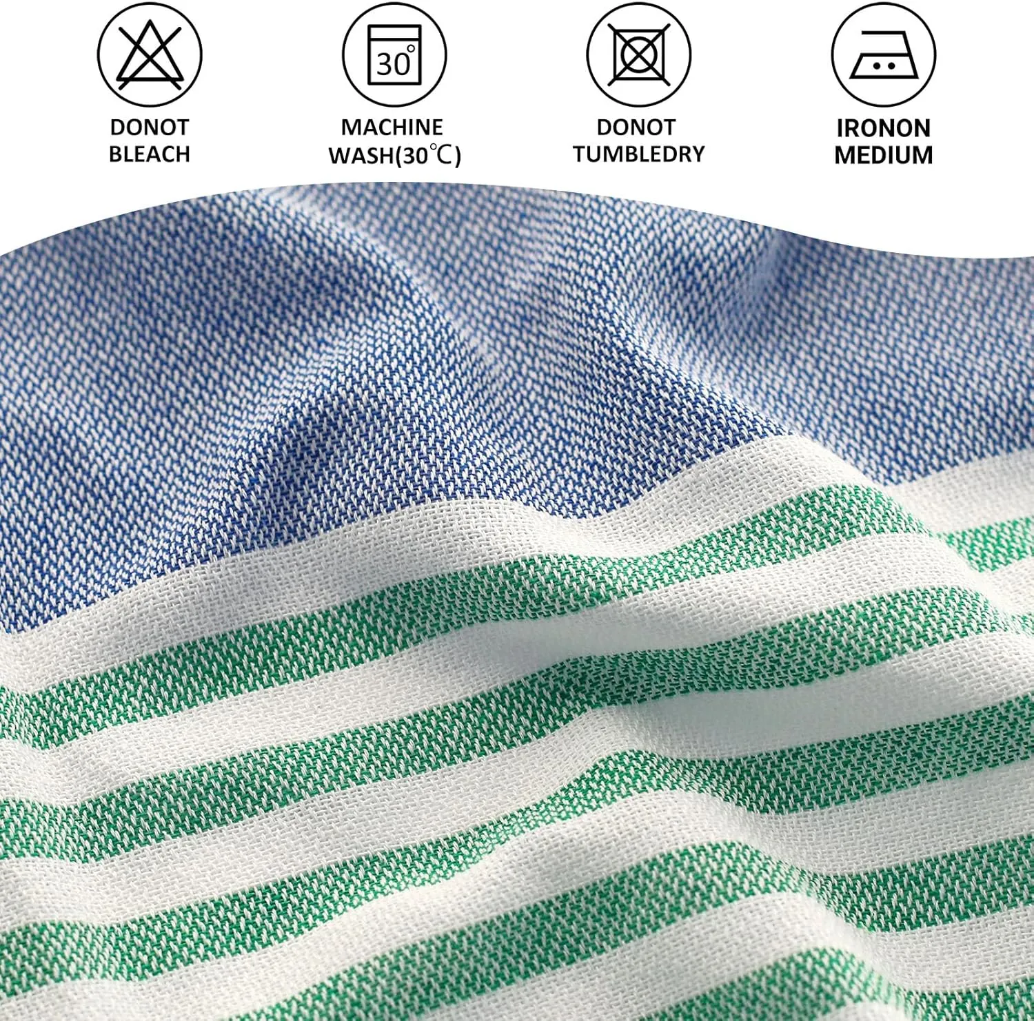 Turkish Beach Towel Oversized - 39"x71" Quick Dry Sand Free Thin Beach Towels for Adults,Extra Large Cotton Lightweigh Travel Towel for Beach Accessories (Blue Turquoise)