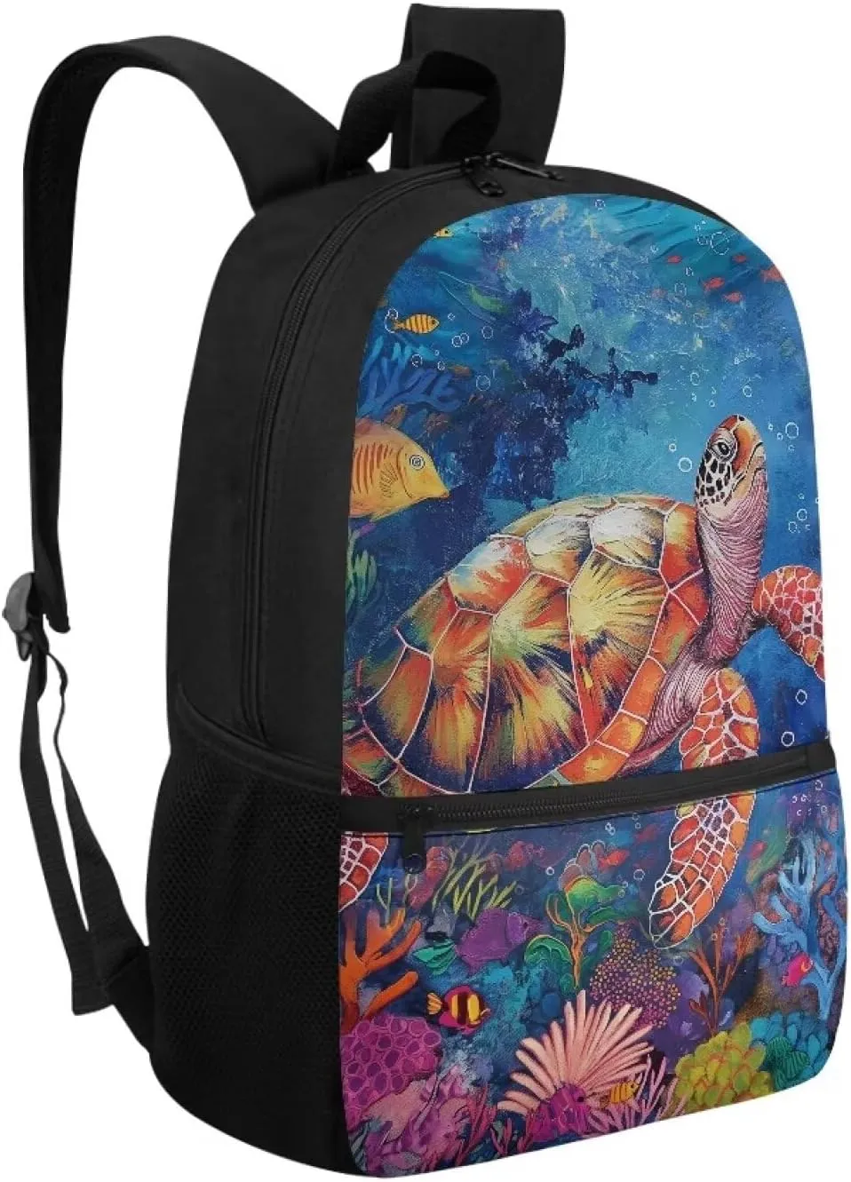 Turtle School Backpack for Boys 9-10 School Bag Elementary 5th Grade 17 Inch Bookbags Kids Large Schoolbag Student Camping Backpacks Lightweight Travel Duffel Bag Rucksack Back Pack