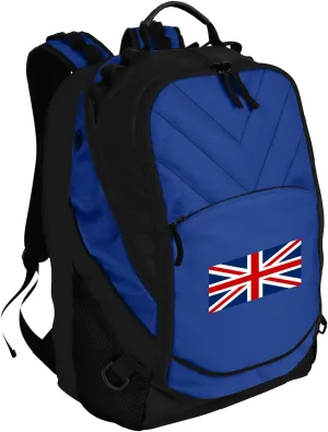 UK Flag Backpack England British Flag Bag w/Laptop Section