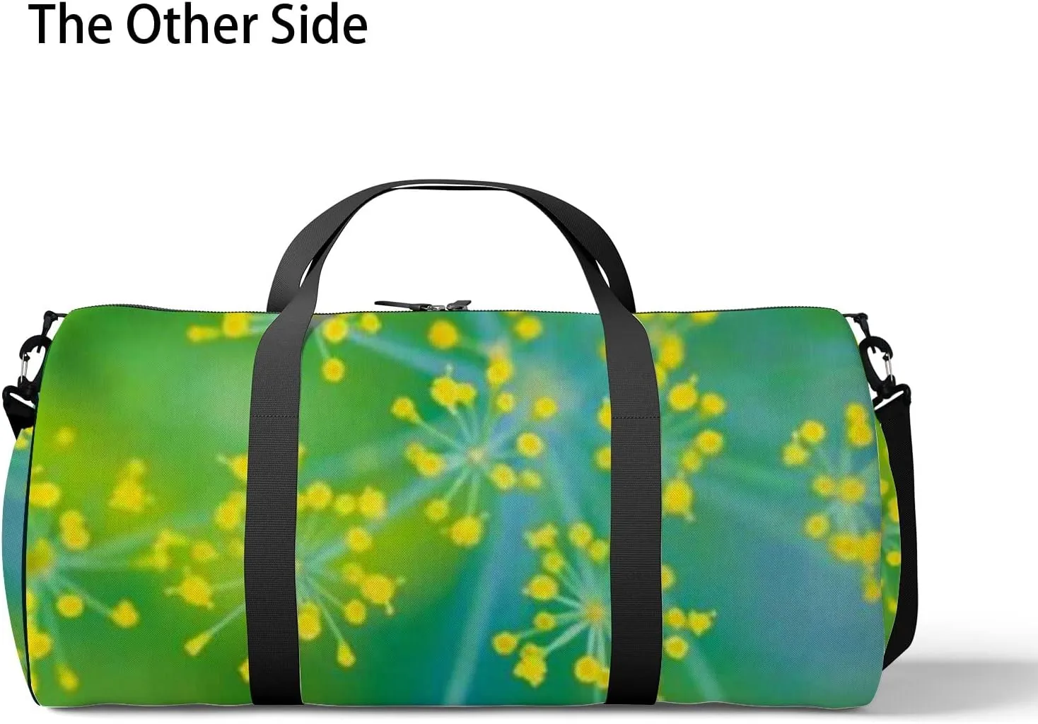 Umbrella Fennel Macro Background Flowering Dill Sports Bag Tote Bag Waterproof Gym Bag with Shoulder Strap Zipper 2 Side Pockets for Men and Women, Travel and Storage Shoulder Bag.