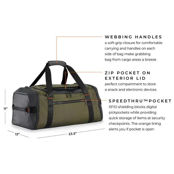 Unbeatable variety Large Briggs Duffle Hurry, act fast & Travel Riley ZDX