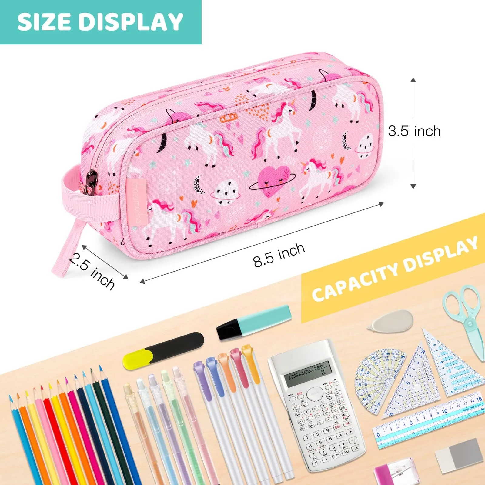 Unicorn Pink Pencil Bag