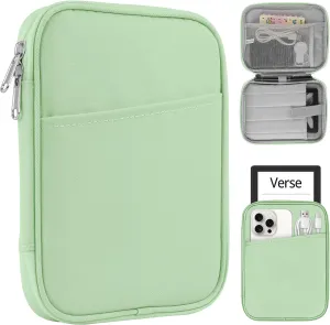 Universal Sleeve Bag for 7-8 inch Tablet Fire HD 8/Fire HD 8 Plus Compatible iPad Mini (6th Gen) 8.3" 2021, iPad Mini 5/4/3/2/1, Tab A8, 7"-8" inch Android Tablet Sleeve Case -Green