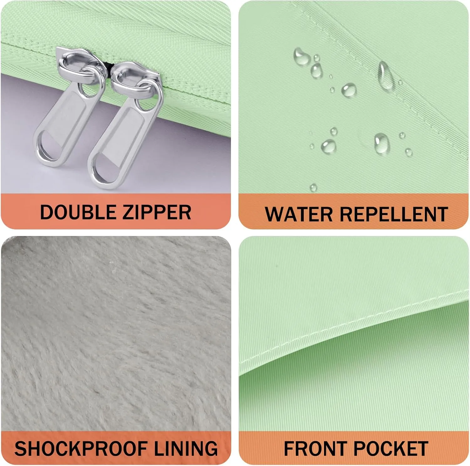 Universal Sleeve Bag for 7-8 inch Tablet Fire HD 8/Fire HD 8 Plus Compatible iPad Mini (6th Gen) 8.3" 2021, iPad Mini 5/4/3/2/1, Tab A8, 7"-8" inch Android Tablet Sleeve Case -Green