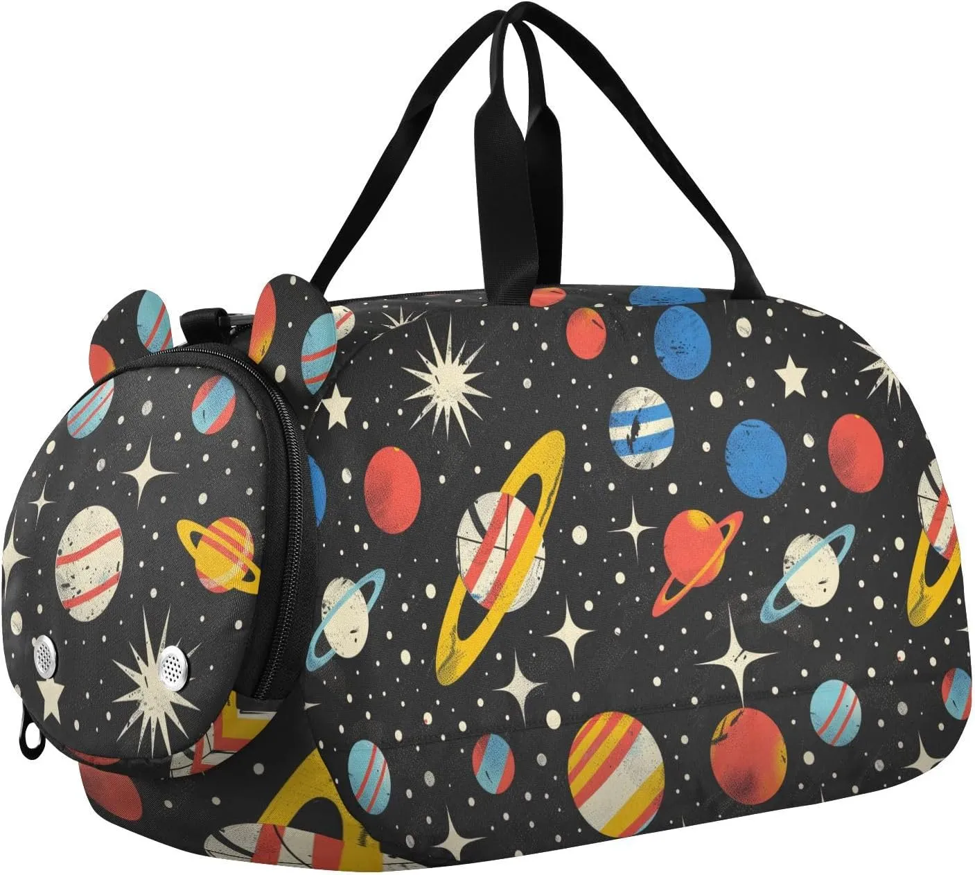 Universe Kids Cute Gym Bag with Shoes Compartment Multifunctional Travel Duffel with Adjustable Strap for Beach Swim Bags Pool Sports