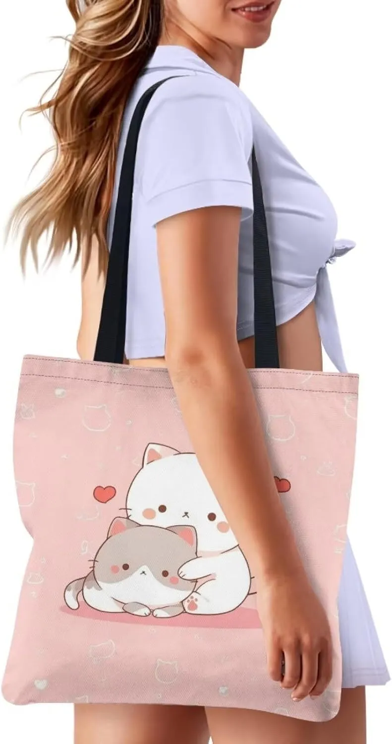 Upetstory Canvas Tote Bag Reusable Grocery Shopping Cloth Bags