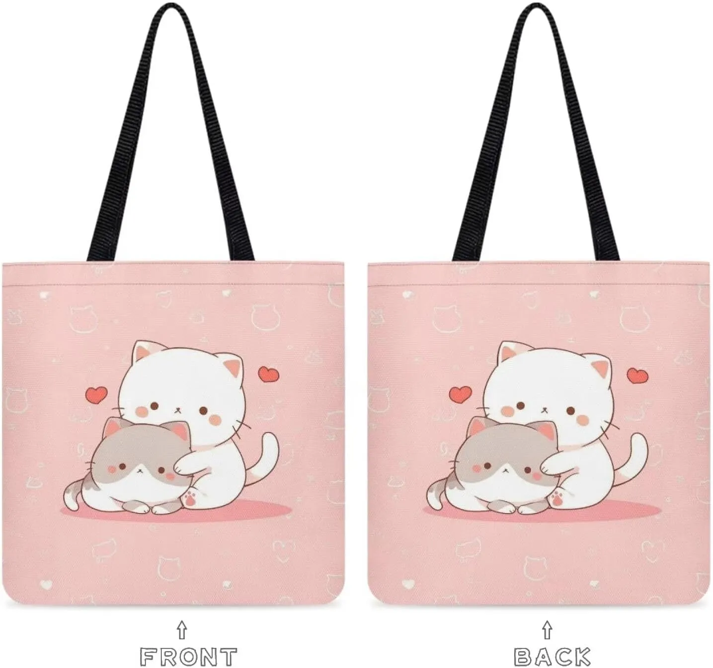 Upetstory Canvas Tote Bag Reusable Grocery Shopping Cloth Bags