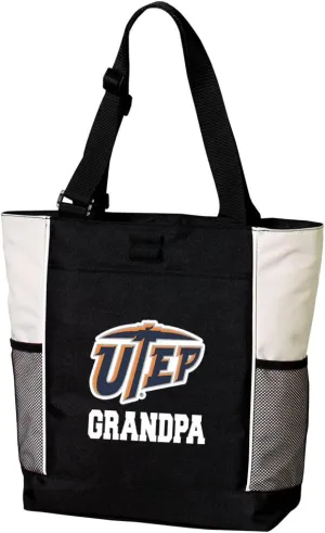 UTEP Miners Grandpa Tote Bags UTEP Grandpa Totes Beach Pool Or Travel