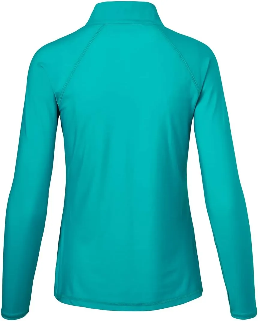 UV SKINZ UPF 50  Womens Long Sleeve Quarter Zip Sun & Swim Shirt