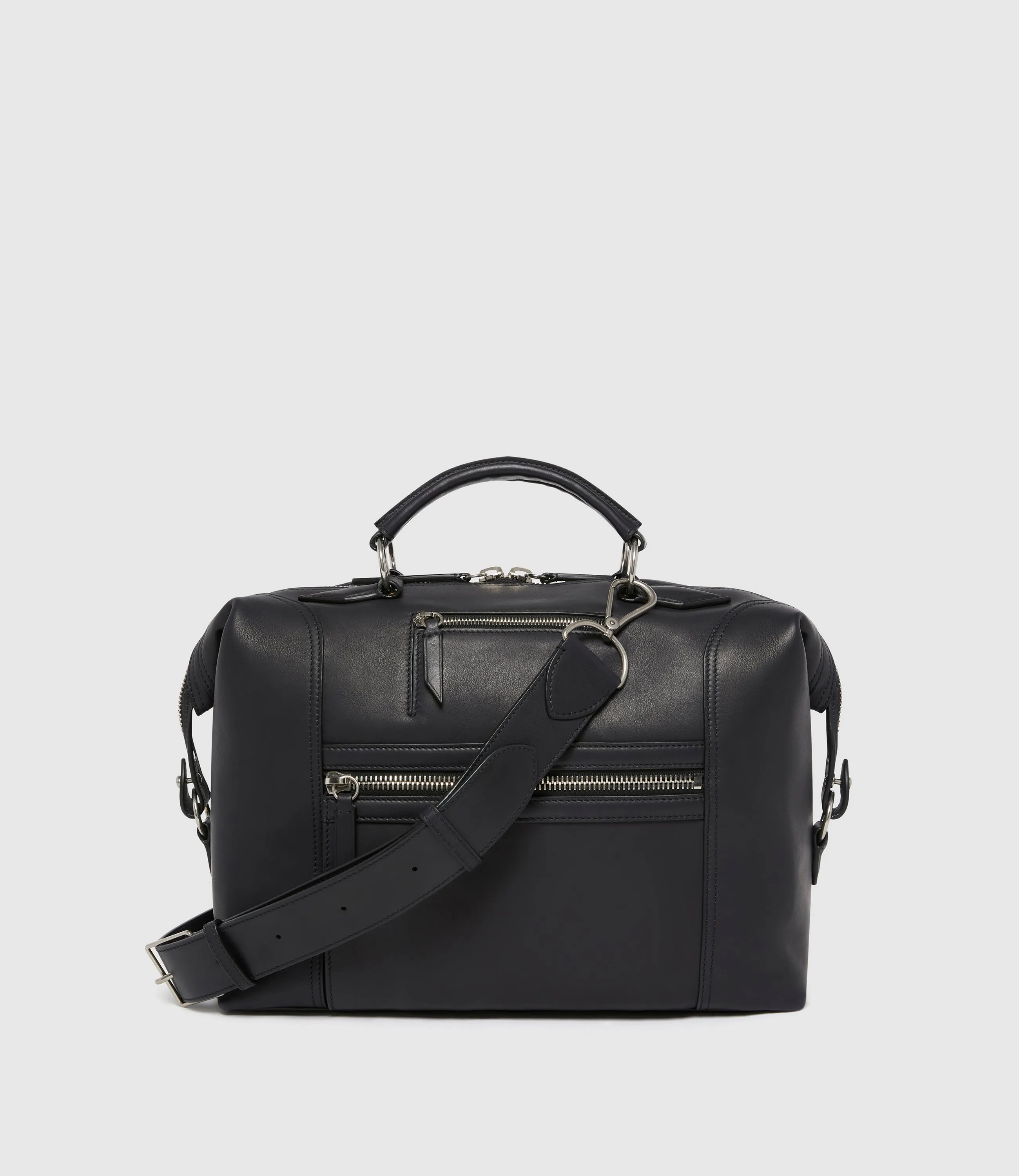 Vagabond Messenger Natural Calfskin Matte Black