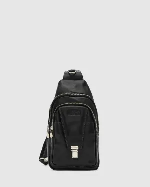 Valerio Black - Leather Sling Bag