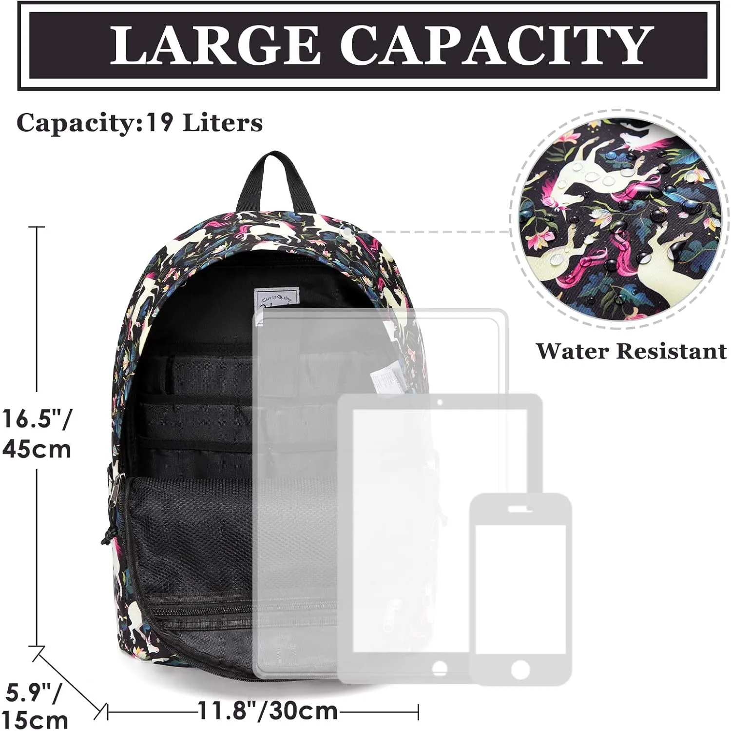 VASCHY School Backpack for Girls, Cute Schoolbag Bookbag for Kids/Teens/Middle School/College/Work Backpack for Women