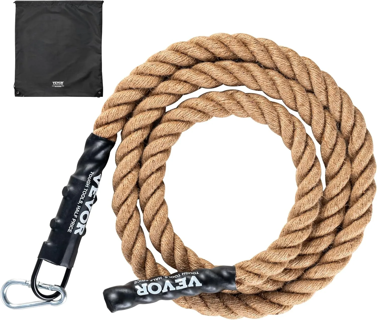 VEVOR Gym Climbing Rope, 1.5" Diameter Mutiple Length Gym Fitness Training Rope, Adult Training Rope, DIY Decorations for Home & Pets