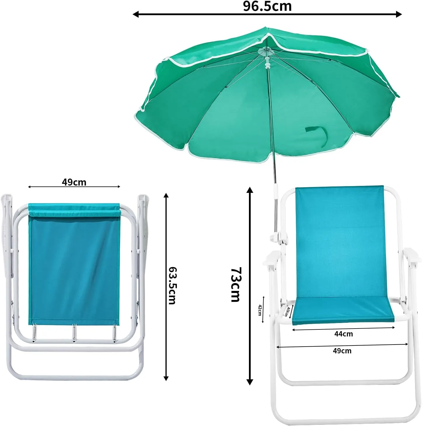 VINGLI Beach Chair with Umbrella, Beach Chair with 360°Canopy Shadefor Adults，Camping Chairs for Camping, Pool, Fishing- Teal