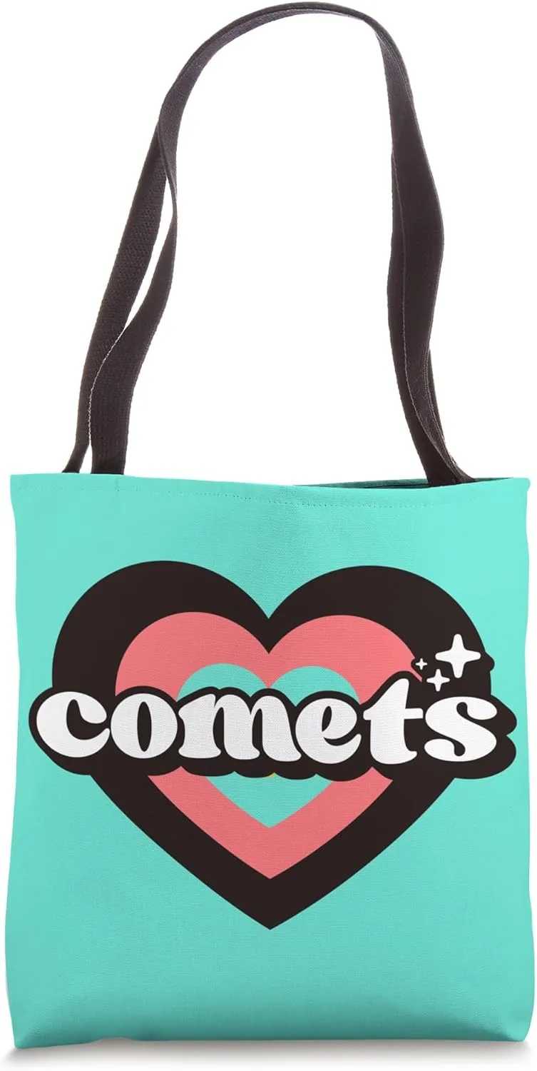 Vintage Comets High School Go Comets Pride Heart Tote Bag