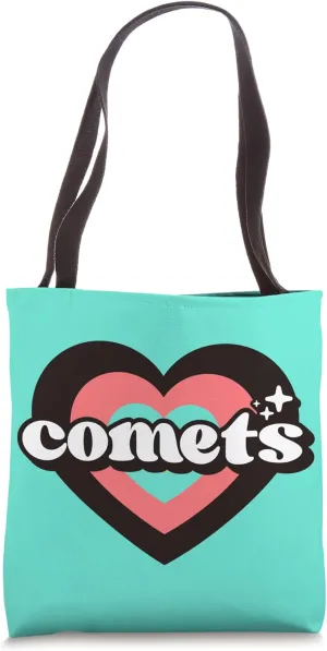 Vintage Comets High School Go Comets Pride Heart Tote Bag