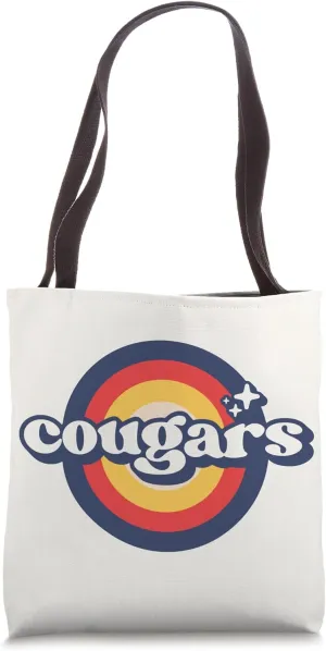 Vintage Cougars High School Spirit Go Cougars Pride Tote Bag