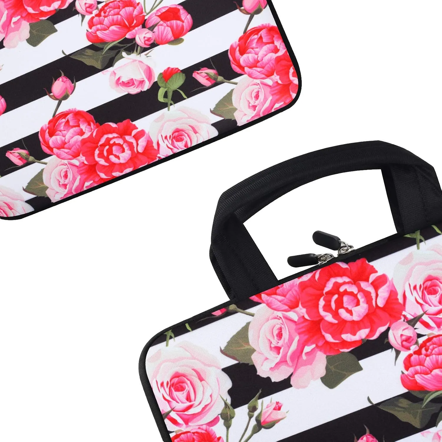 Violet Mist 11 11.6 12 Inch Laptop Carrying Bag Laptop Sleeve Case Pouch Neoprene Computer Sleeve Notebook Briefcase Bag with Handle Waterproof Protective Handbag Tablet Travel Cover Flower