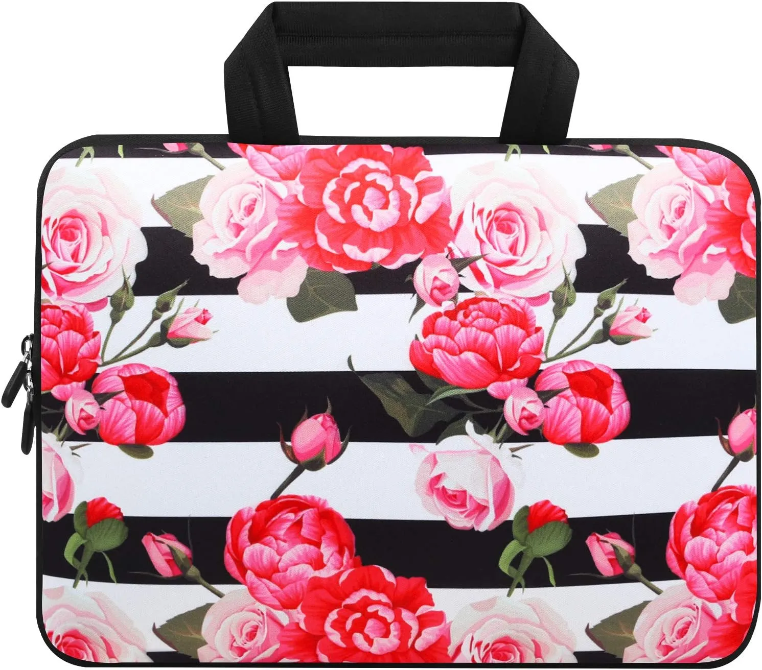 Violet Mist 11 11.6 12 Inch Laptop Carrying Bag Laptop Sleeve Case Pouch Neoprene Computer Sleeve Notebook Briefcase Bag with Handle Waterproof Protective Handbag Tablet Travel Cover Flower