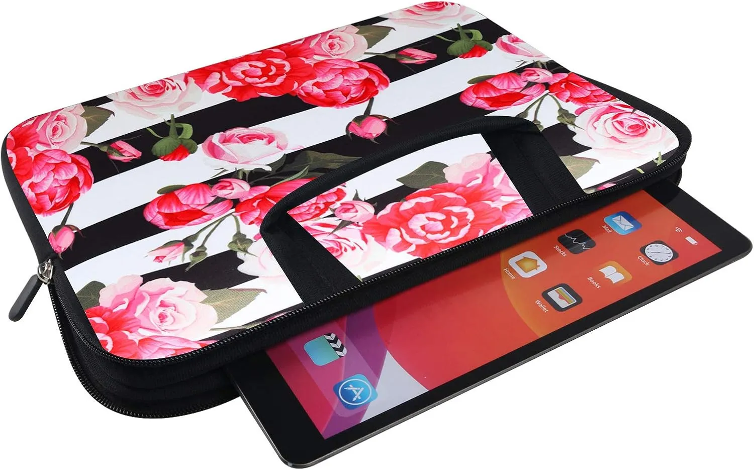 Violet Mist 11 11.6 12 Inch Laptop Carrying Bag Laptop Sleeve Case Pouch Neoprene Computer Sleeve Notebook Briefcase Bag with Handle Waterproof Protective Handbag Tablet Travel Cover Flower