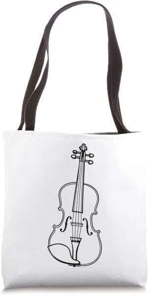 Violin Sketch Music School Tote Bag
