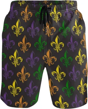 visesunny Fashion Funny Style Men's Beach Shorts Swim Trunks Quick Dry Casual Polyester Swim Shorts with Pockets S-XXL