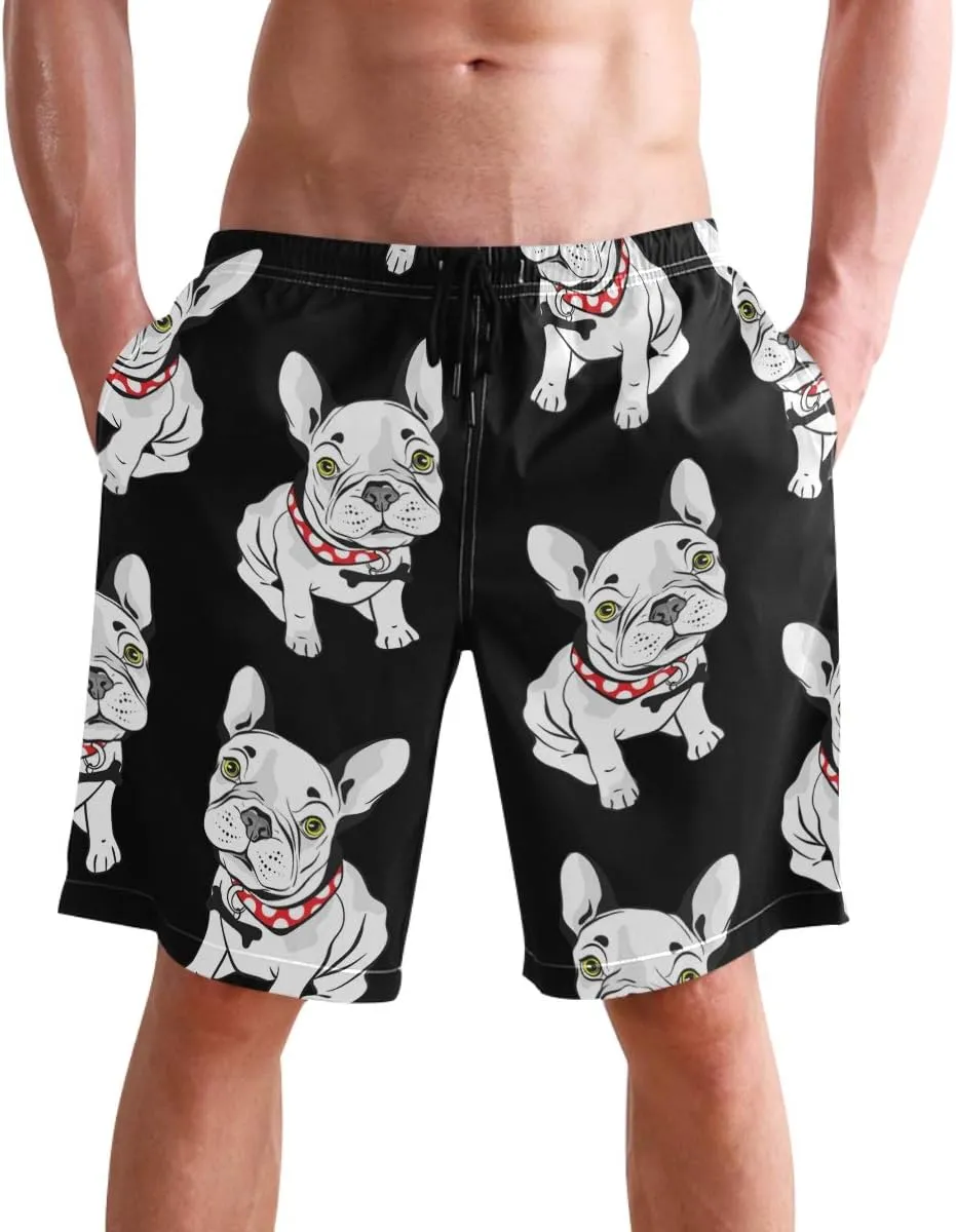 visesunny Hawaiian Men's Summer Beach Shorts Swim Trunks Sports Running Bathing Suits with Mesh Lining
