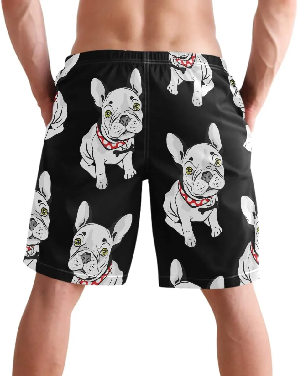 visesunny Hawaiian Men's Summer Beach Shorts Swim Trunks Sports Running Bathing Suits with Mesh Lining