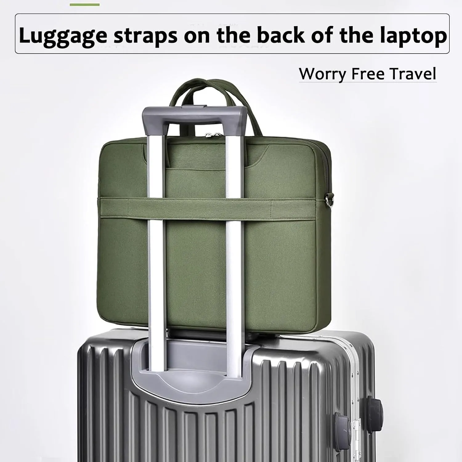 VODIU 14 15.6 16 inch Laptop Case, Basics Laptop Bag with Compartment, Carrying Briefcase Messenger Bag with Strap,Pocket