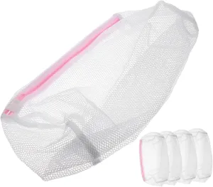 VOSAREA 5Pcs Cylinder Shaped Fine Mesh Laundry Bags Washing Machine Bags for for Travel Storage Easy to Clean Maintain