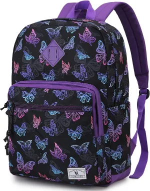 VX VONXURY School Backpack for Men Women,Lightweight Classic Basic Bookbag Simple Kids Black Backpack for College Travel