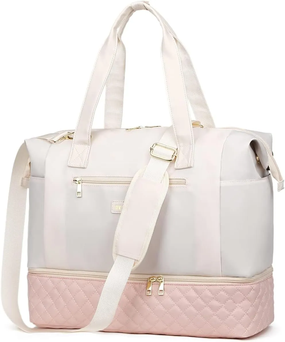 Weekend Bags For Women Travel With Shoes Compartment,Small Personal Item Weekender Overnight Travel Duffel Bags For Airlines