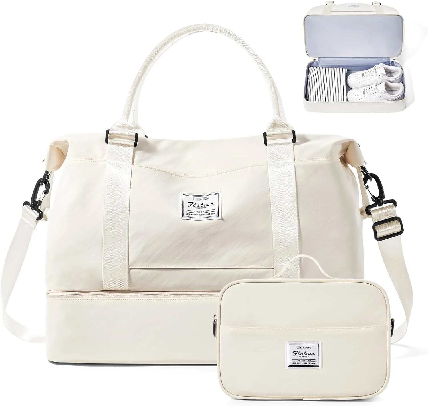 Weekender Bags for Women,Personal Item Travel Bag with Shoes Compartment,Overnight Travel Duffel Bag