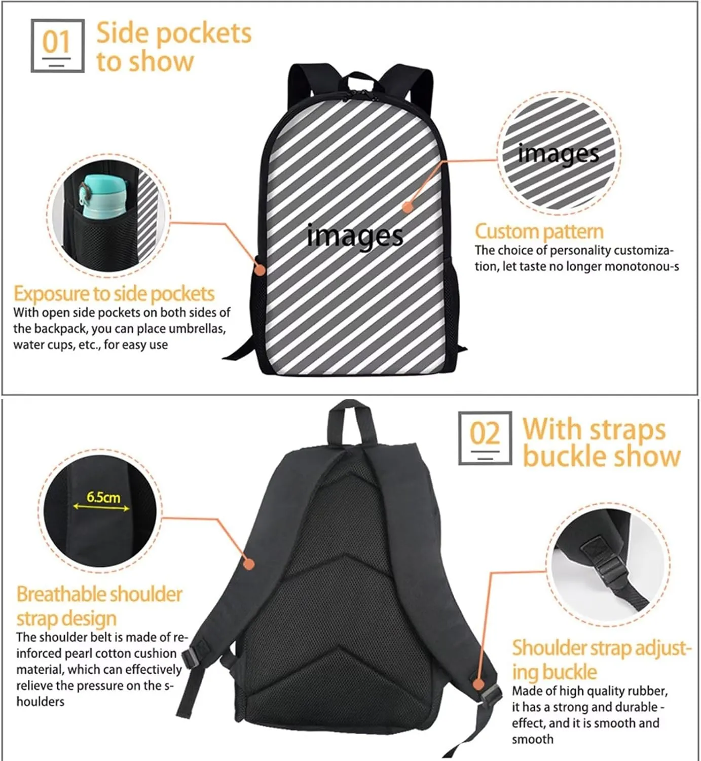 WELLFLYHOM Boys Dino Backpack for Elementary School Bookbag 4-6 8-10 14-16 Kids Child School Bag Middle High School Back Packs Heavy Duty Knapsack Travel Bags Back to School Supplies